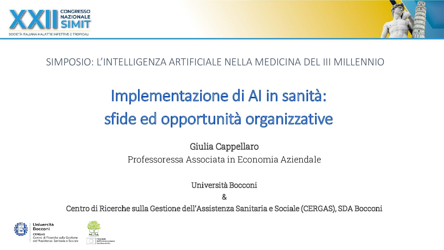 Symposium on AI at the XXII National Congress of the Italian Society of Infectious and Tropical Diseases
