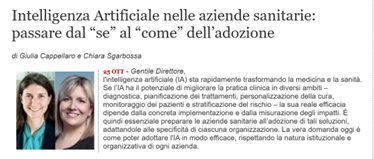 IA in sanità: dal “se” al “come”